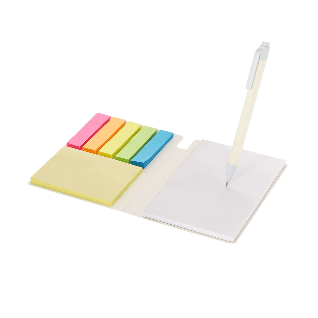 Bloc de notas personalizado Tamar de cartón de leche reciclado con adhesivas - Oficina - Regalo Promocional Personalizado - vista alternativa