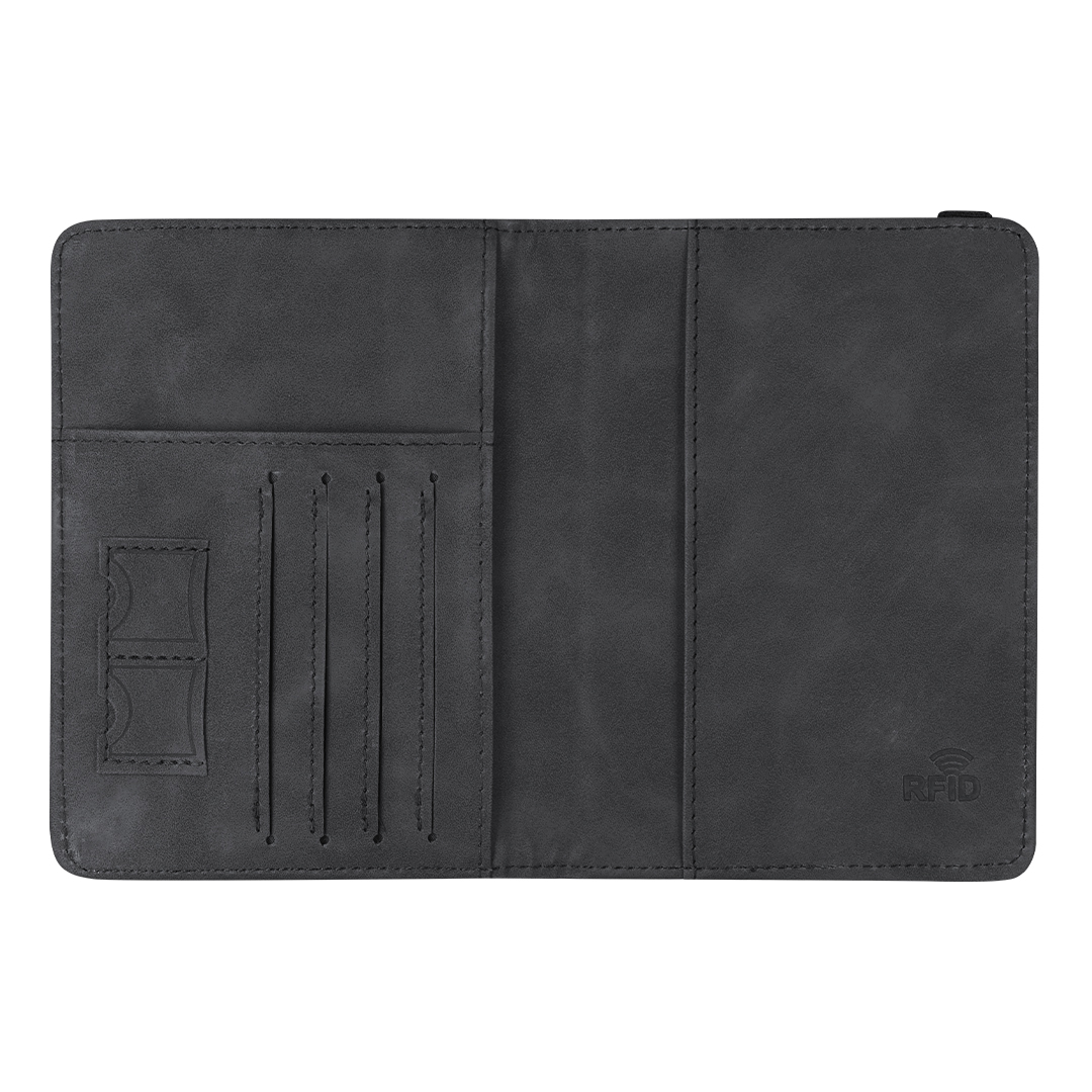 Funda pasaporte personalizada Jemax de PU reciclado con RFID - Fundas para portátil - Regalo Promocional Personalizado - vista alternativa