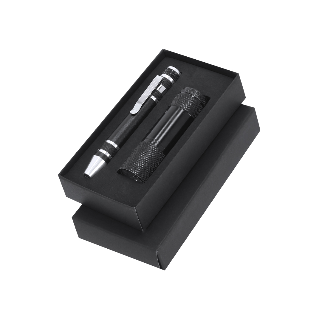 Set herramientas personalizado Lipan con linterna LED aluminio - Sets de herramientas - Regalo Promocional Personalizado