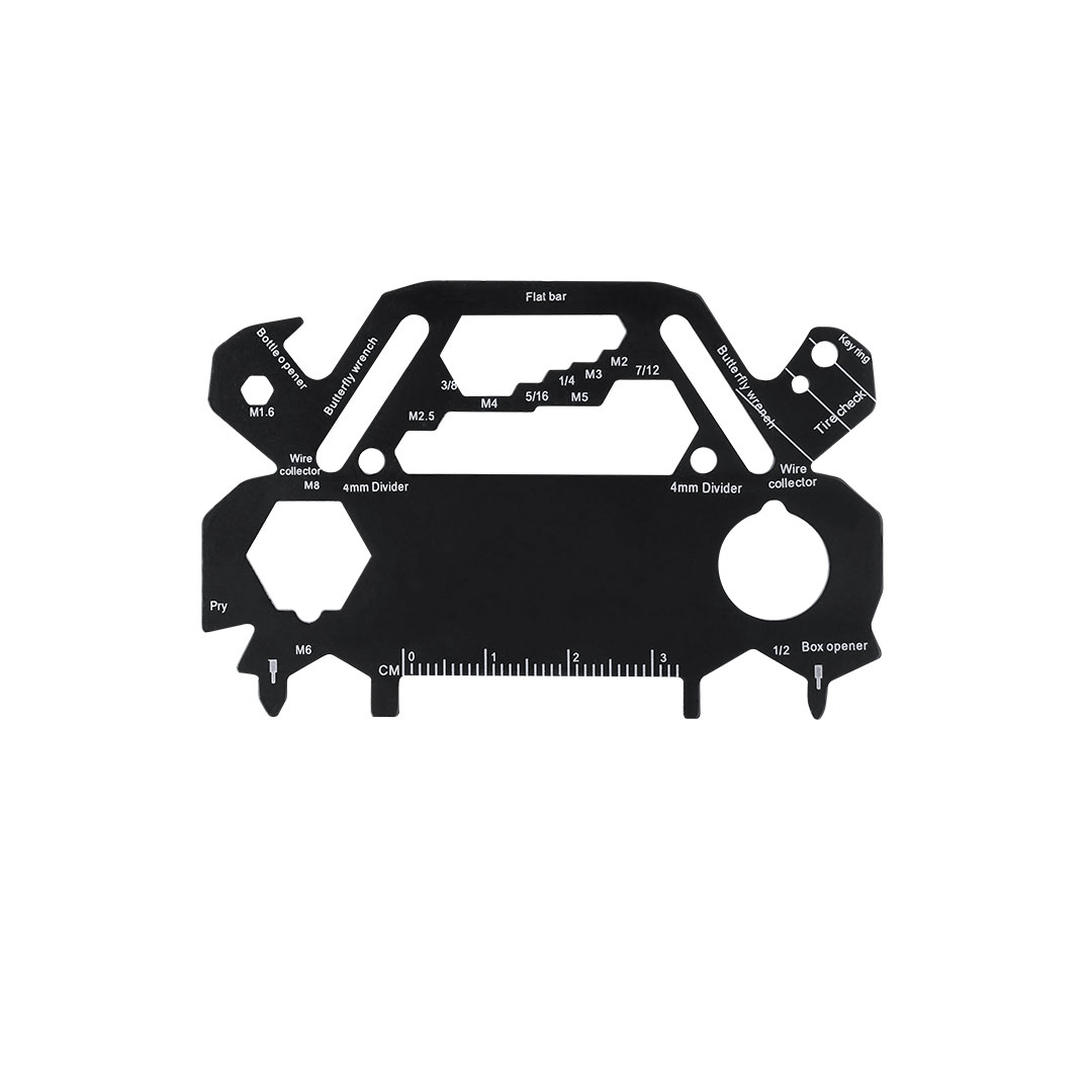 Multiherramienta personalizada Borex de acero inox forma coche