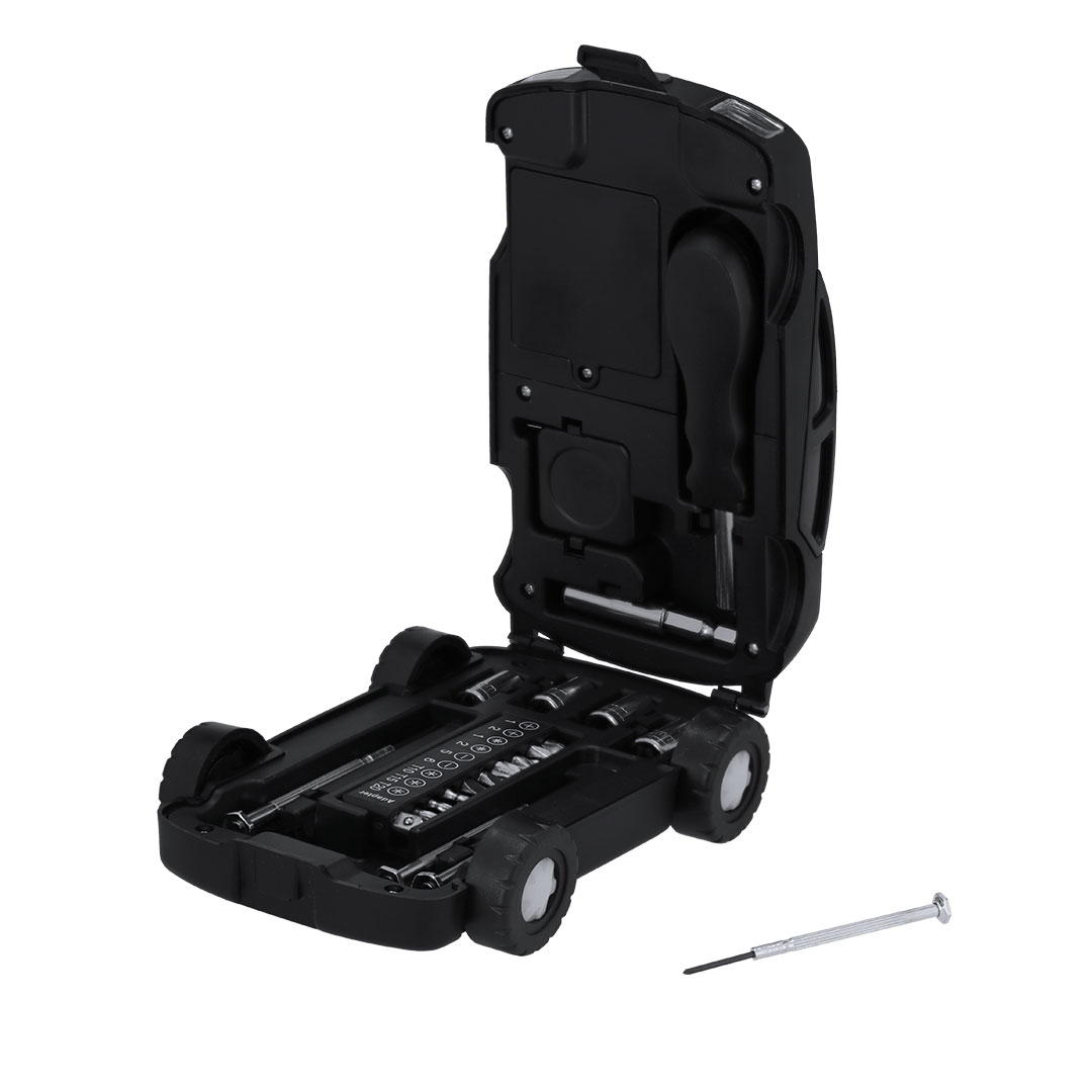 Set herramientas personalizado Niton forma coche con linterna LED 20 piezas