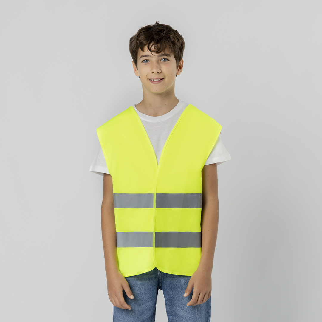 Chaleco reflectante personalizado Kastor infantil de RPET homologado CE - Ropa y accesorios - Regalo Promocional Personalizado
