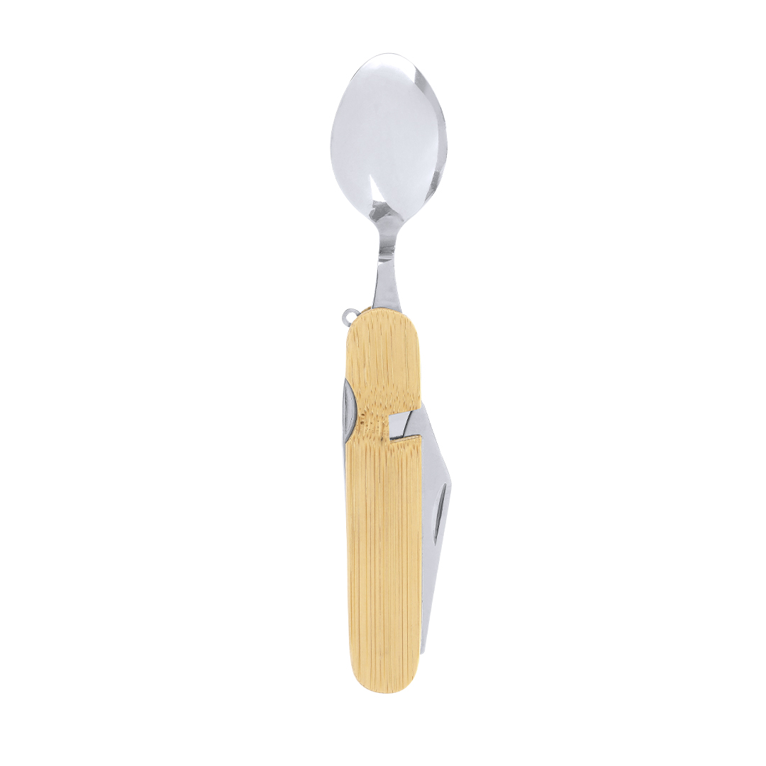 Set cubiertos personalizado Vintar multifuncional de acero inox y bambú - Packs de regalo personalizado - Regalo Promocional Personalizado - vista alternativa