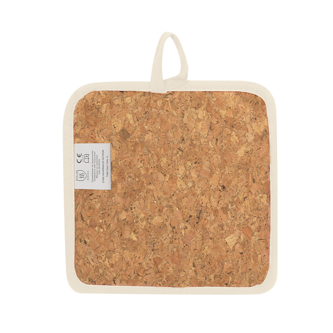 Agarrador de cocina Nayron de algodón y corcho - Hogar - Regalo Promocional Personalizado - imagen 4