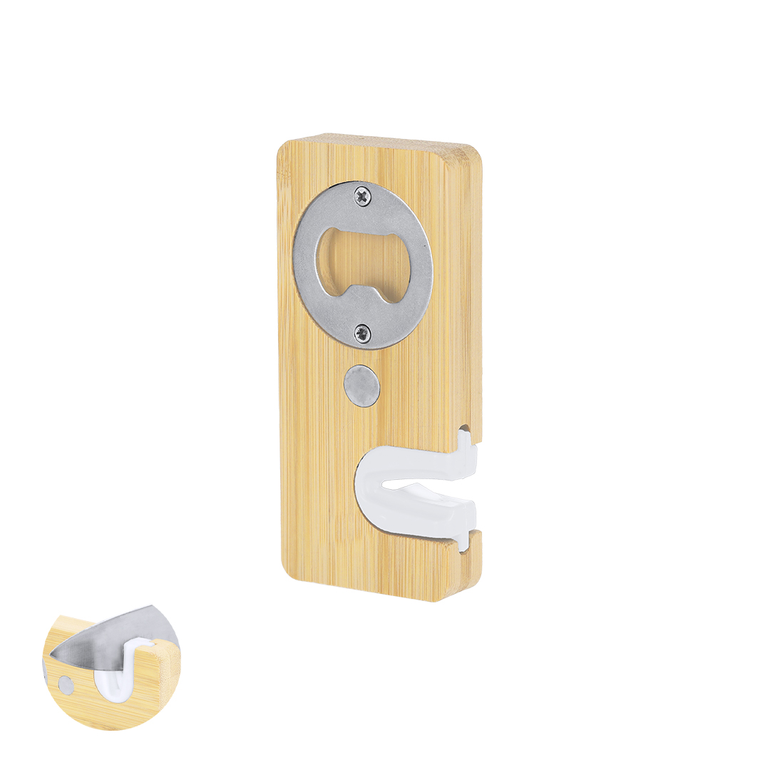 Abridor Afilador Stowel de bambú 2 en 1 con imán - Hogar - Regalo Promocional Personalizado