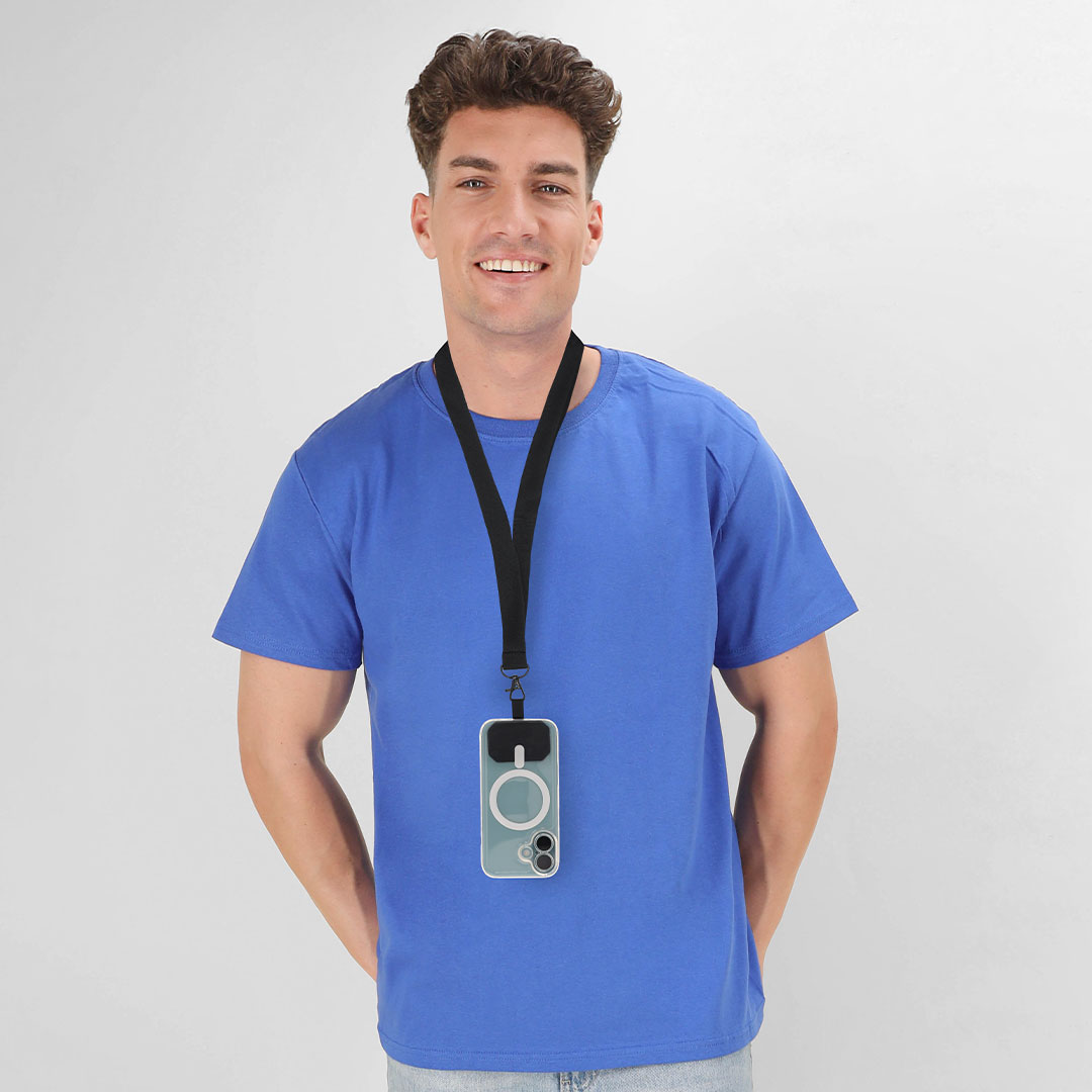 Lanyard soporte personalizado Sailix de poliéster con accesorio smartphone - Oficina - Regalo Promocional Personalizado - imagen 4