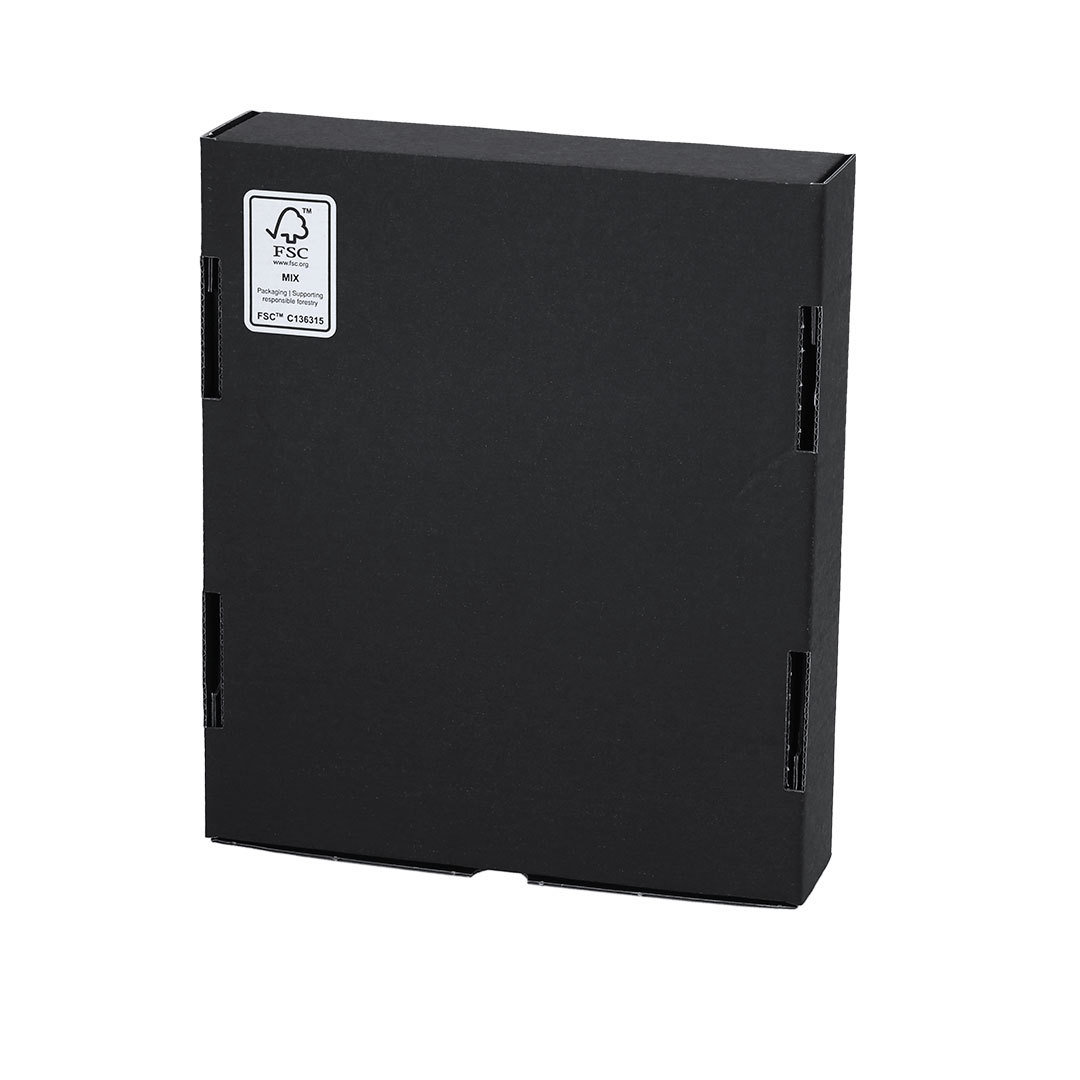 Caja de presentación personalizada Mexar mediana de cartón reciclado negro - Packaging - Cajas - Regalo Promocional Personalizado - vista alternativa