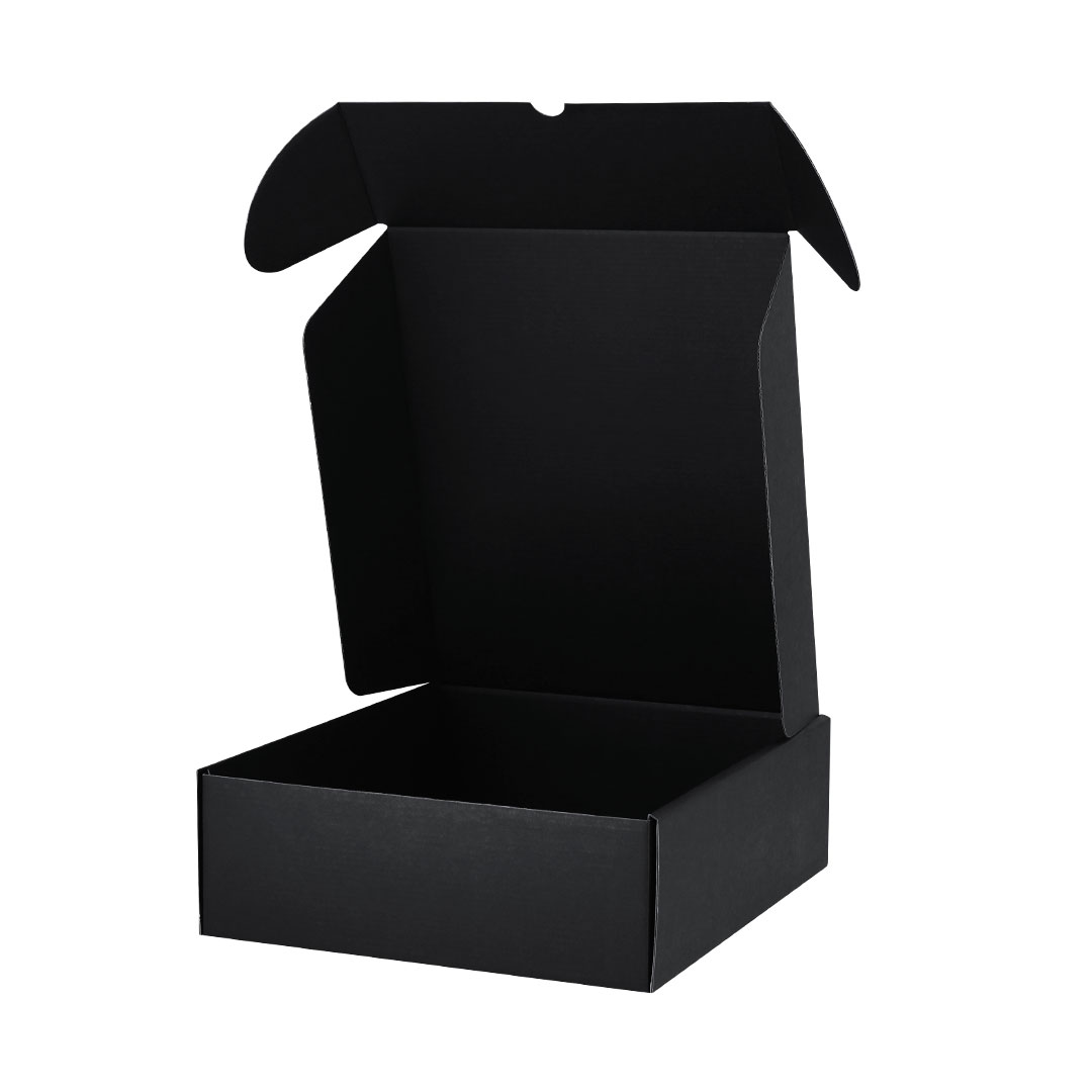 Caja de presentación personalizada Halfred tamaño XL de cartón reciclado negro