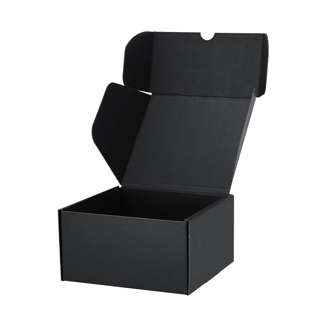 Caja de presentación personalizada Steffon tamaño S de cartón reciclado negro