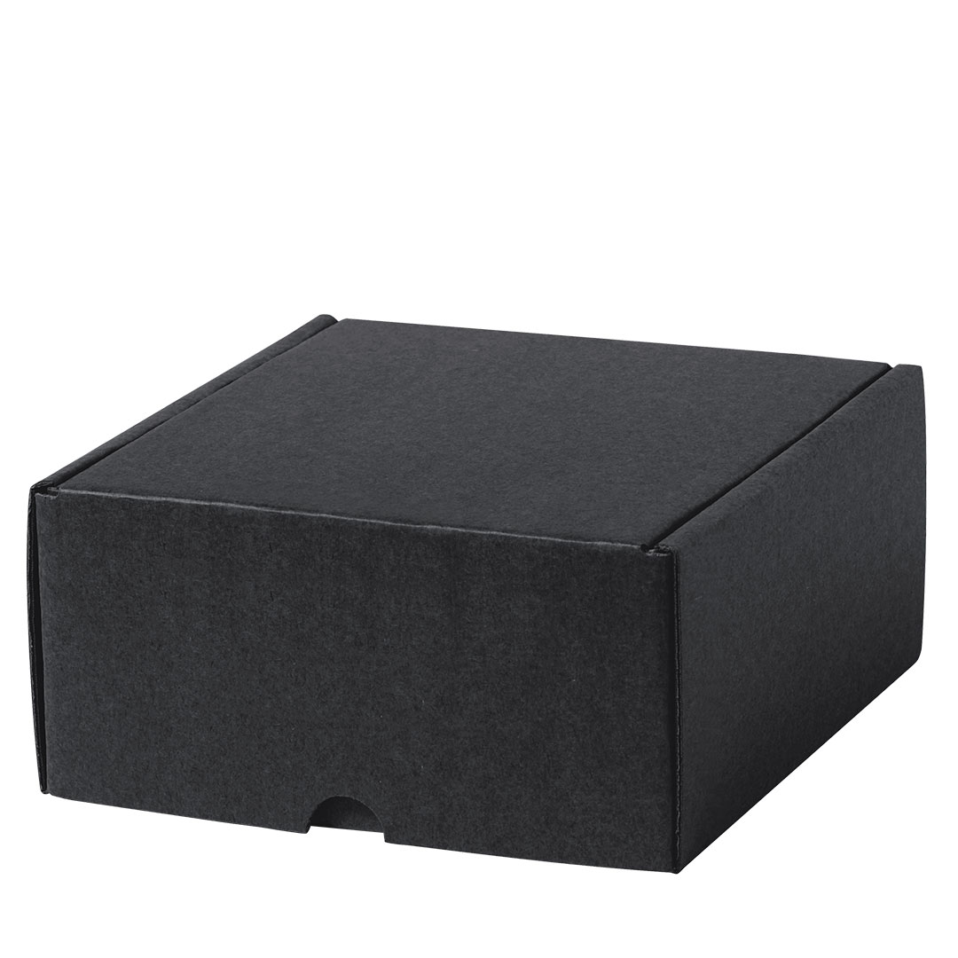 Caja de presentación personalizada Steffon tamaño S de cartón reciclado negro - Packaging - Cajas - Regalo Promocional Personalizado