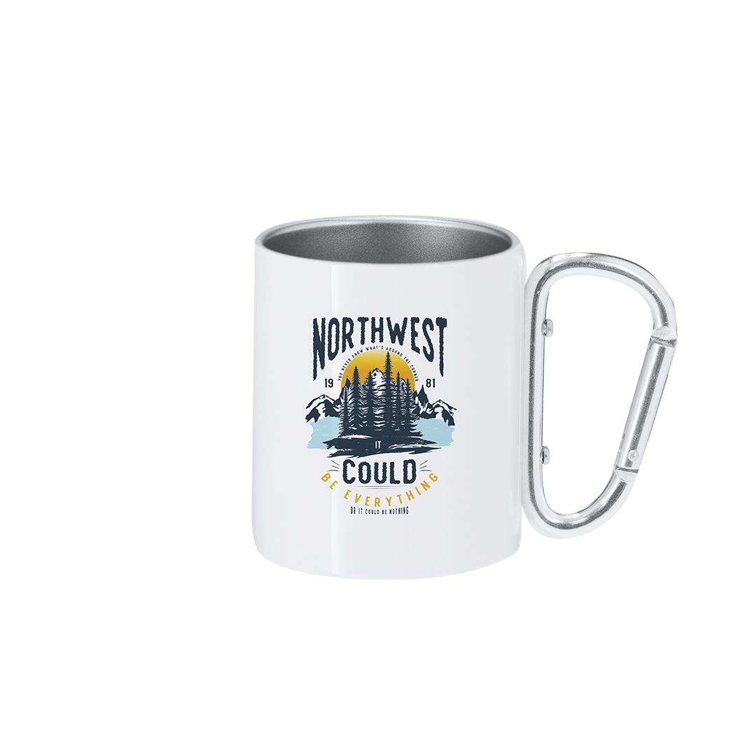 Taza sublimación personalizada Beesbur de acero inox de 220ml con asa mosquetón - Tazas y vasos personalizados - Regalo Promocional Personalizado - imagen 3