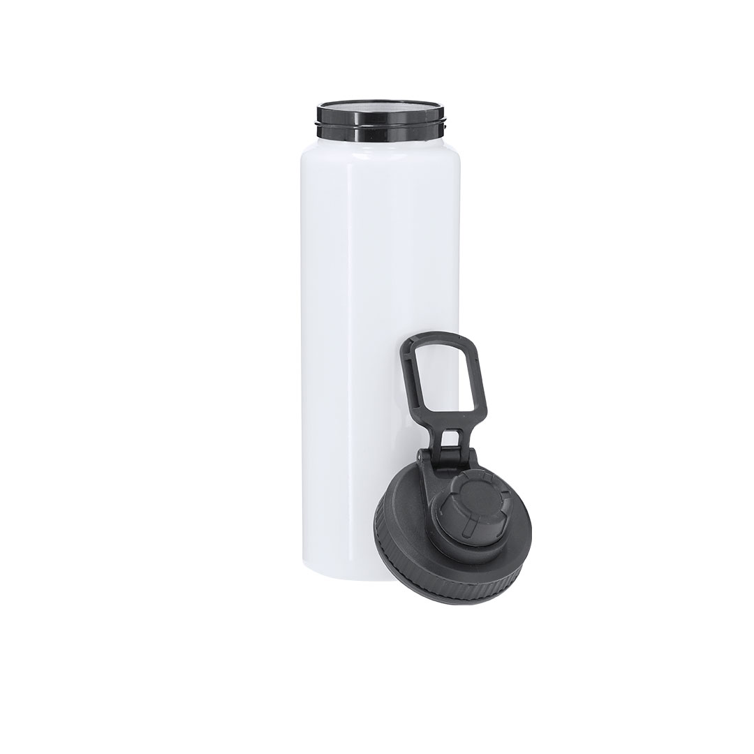 Bidón personalizado para Sublimación Yakye de 800ml en aluminio blanco con dosificador y asa ajustable - Tazas y botellas - Regalo Promocional Personalizado - imagen 3