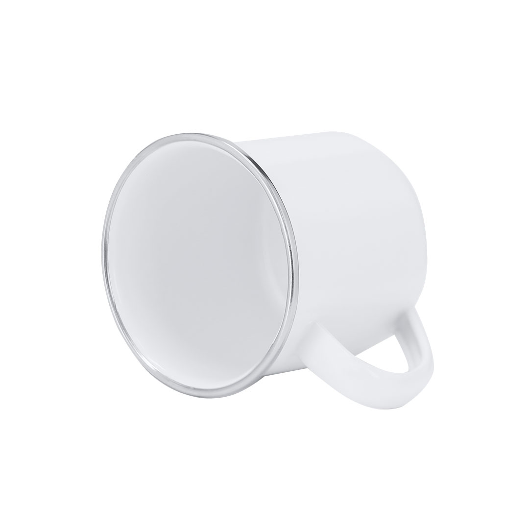 Taza sublimación personalizada Deriox metálica vintage de 200ml con cromado