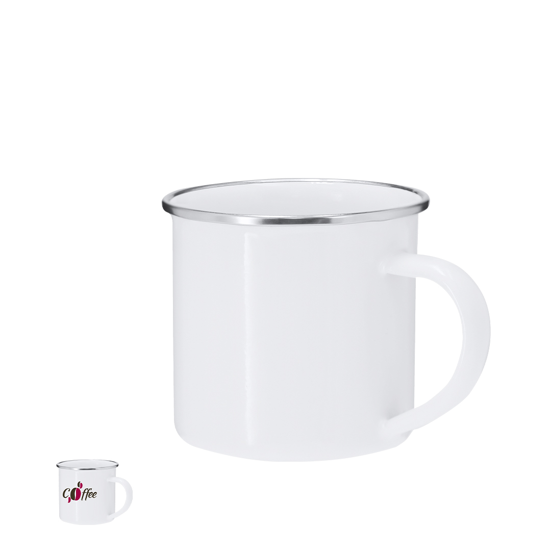 Taza sublimación personalizada Deriox metálica vintage de 200ml con cromado - Tazas y vasos personalizados - Regalo Promocional Personalizado
