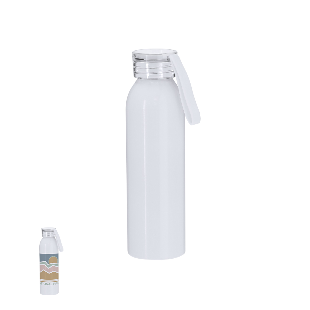 Bidón personalizado Sublimación Alorin 650ml aluminio blanco - Tazas y botellas - Regalo Promocional Personalizado