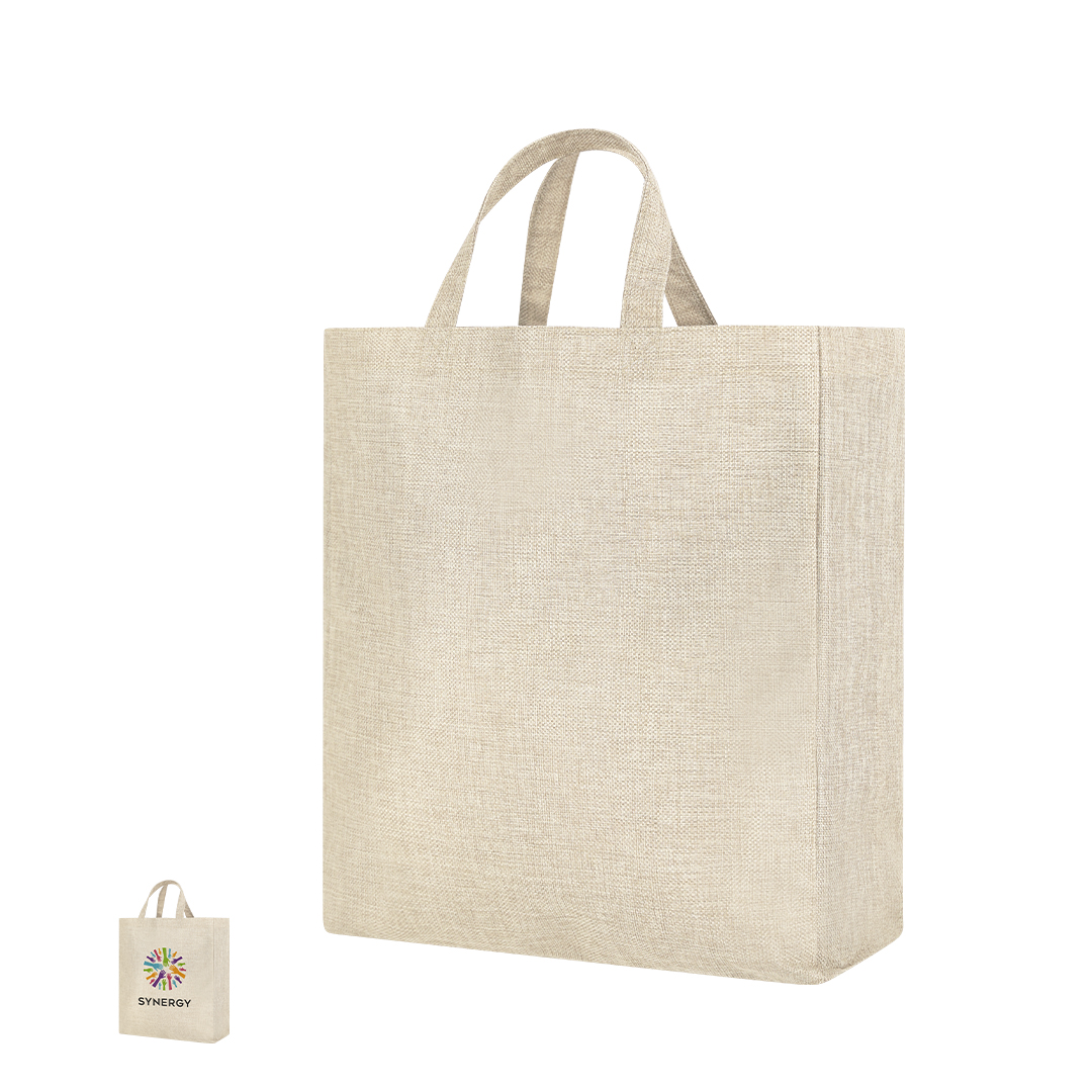 Bolsa para sublimación personalizada Myrena de poliéster con fuelle - Bolsas personalizadas con fuelle - Regalo Promocional Personalizado