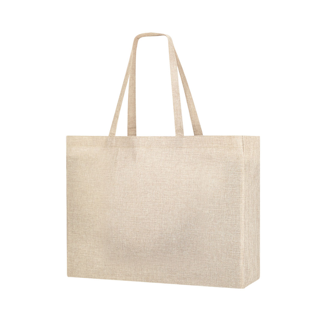Bolsa para sublimación personalizada Syla de poliéster con asas largas - Bolsas personalizadas con fuelle - Regalo Promocional Personalizado - vista alternativa