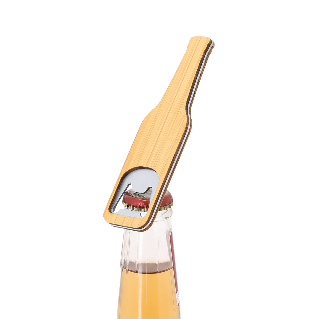 Abridor Ceryon de bambú con diseño forma de botella - Hogar - Regalo Promocional Personalizado - vista alternativa