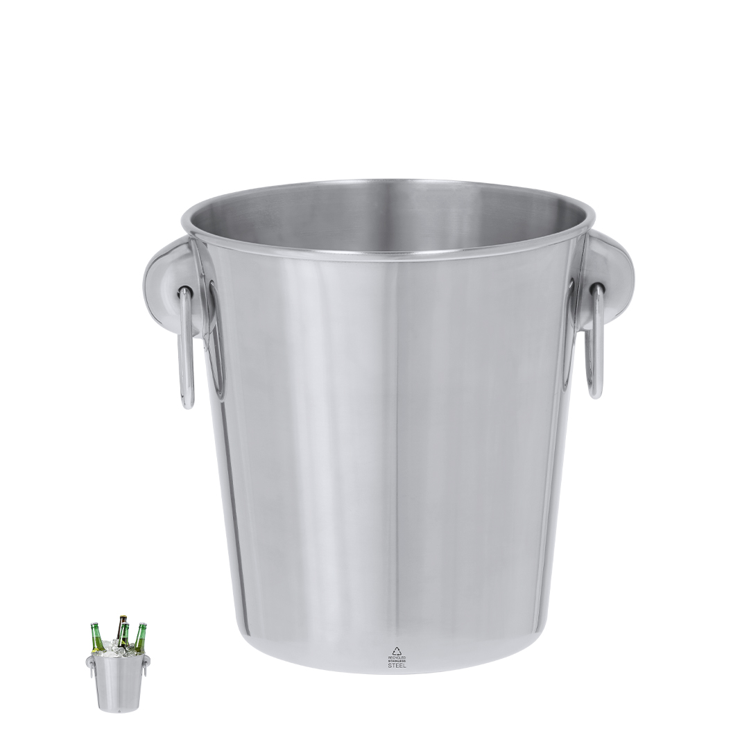 Cubitera personalizada Daris de acero inox reciclado de 4 litros - Otros accesorios bodega - Regalo Promocional Personalizado