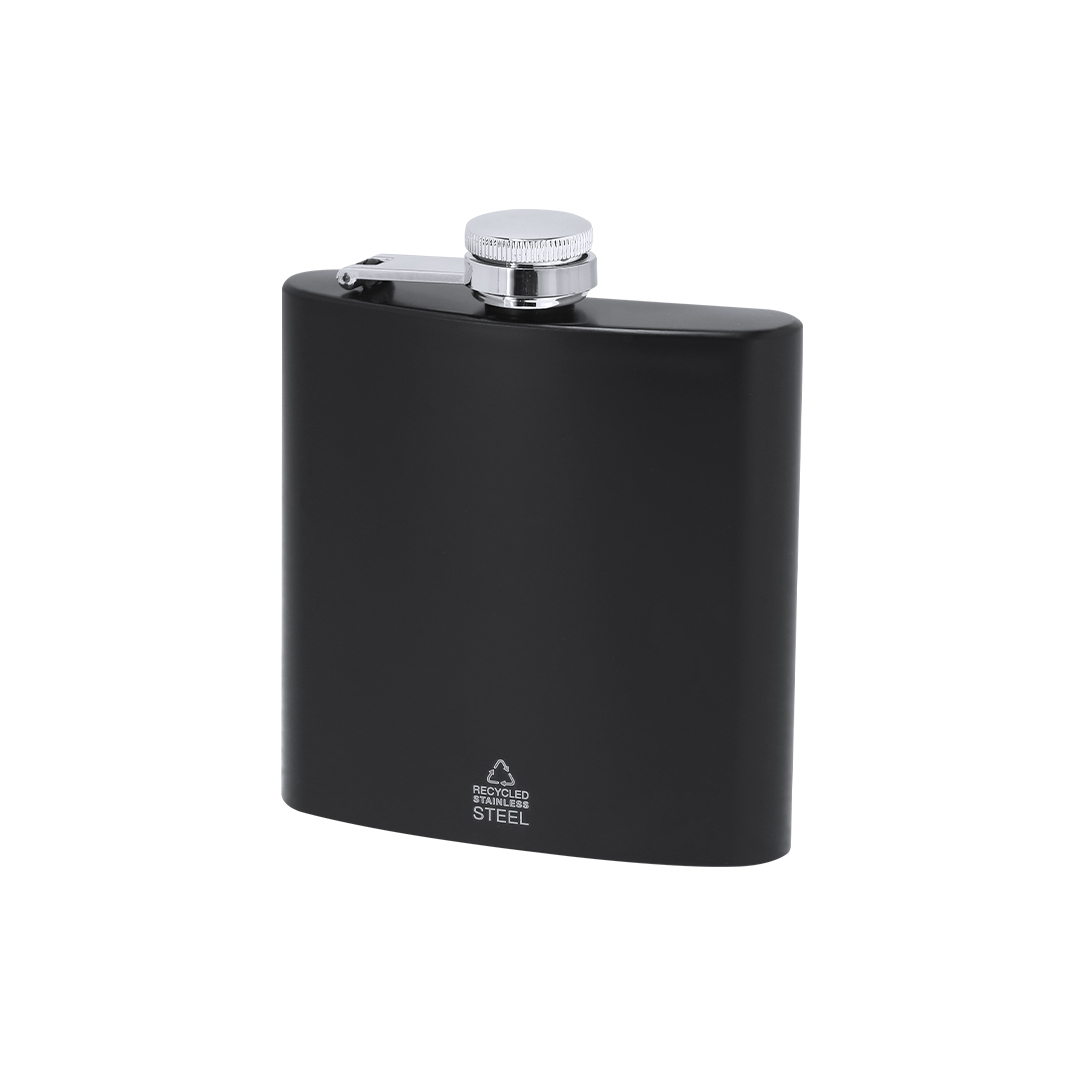 Petaca personalizada Lindog de acero inox reciclado 175ml - Otros accesorios bodega - Regalo Promocional Personalizado
