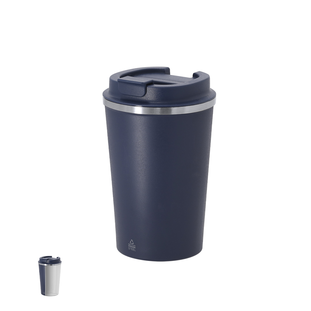 Vaso térmico personalizado Thira de acero reciclado con cerámica de 350ml - Termos personalizados - Regalo Promocional Personalizado