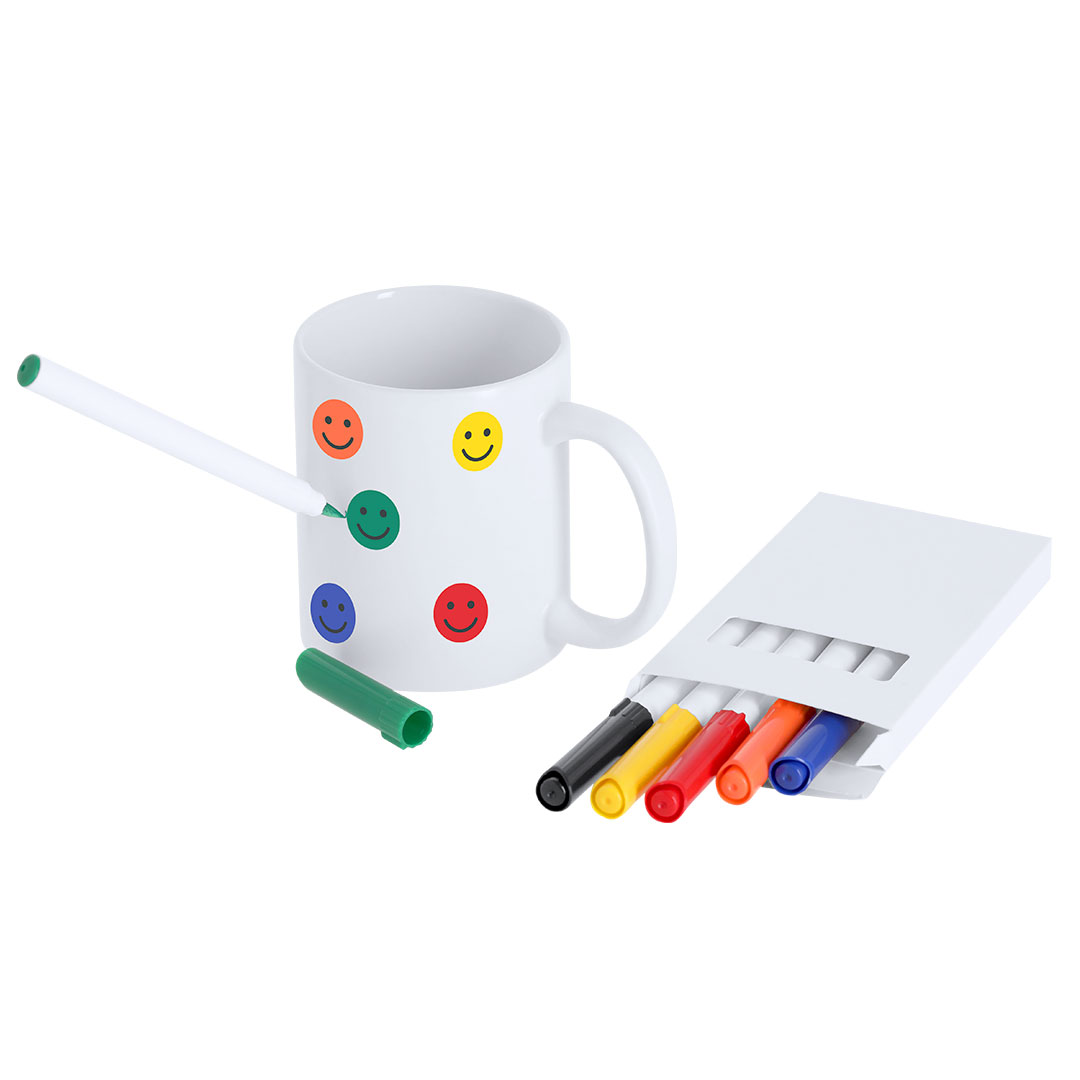 Set de rotuladores personalizado Kuyam para cerámica de 6 colores