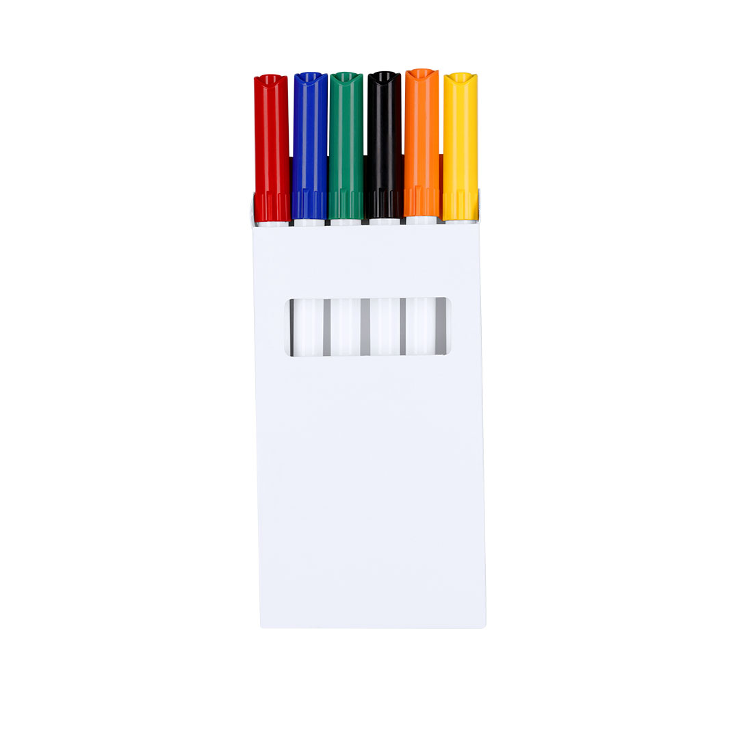 Set de rotuladores personalizado Kuyam para cerámica de 6 colores - Set de escritura personalizados - Regalo Promocional Personalizado - vista alternativa