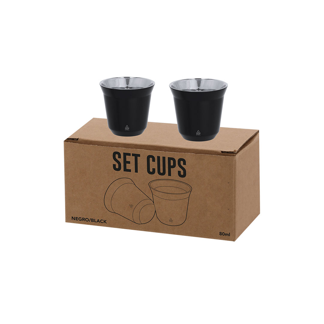Set de vasos personalizado Kodet de acero inox reciclado con doble pared - Tazas y vasos personalizados - Regalo Promocional Personalizado - imagen 3