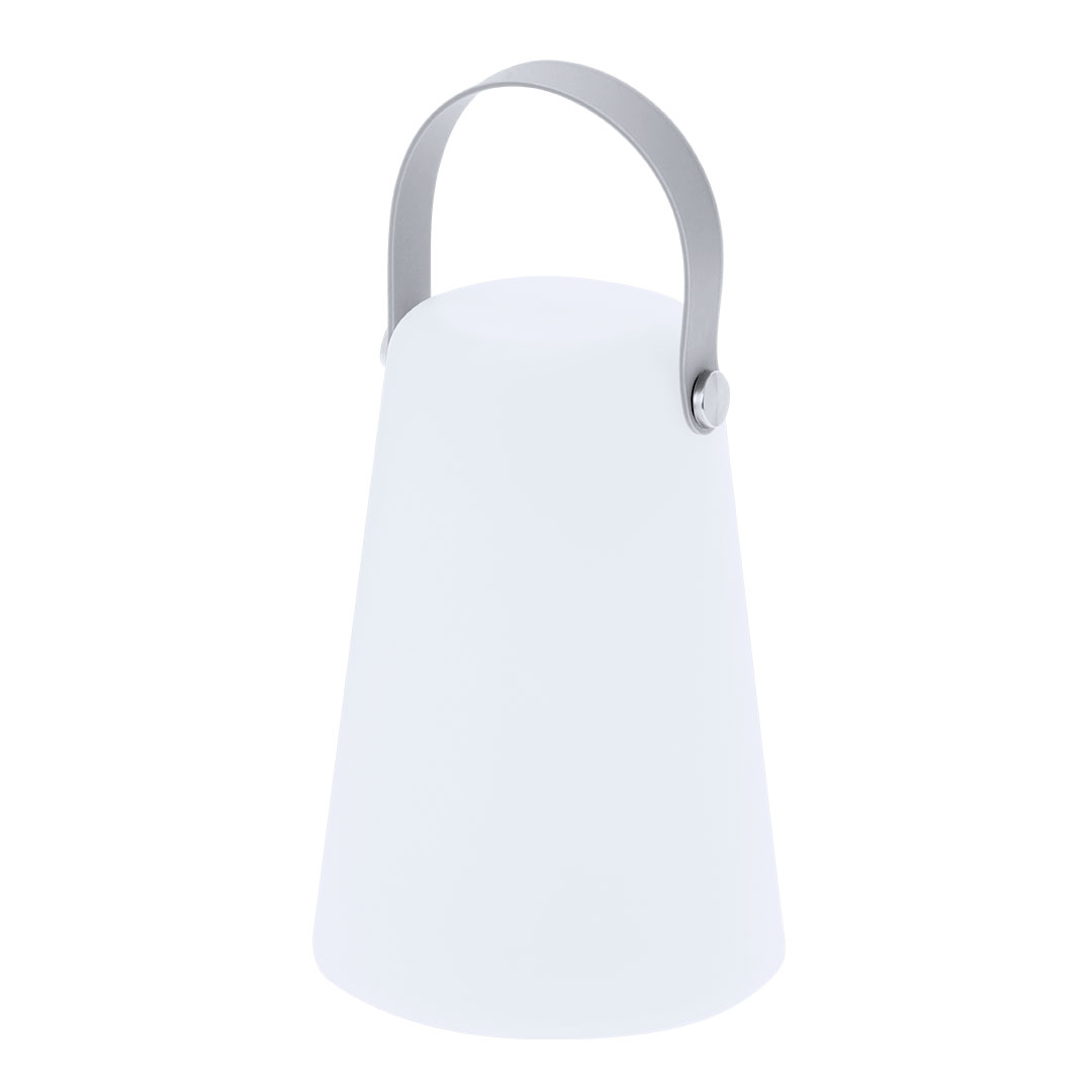 Lámpara personalizada Tuxfan de PE blanco con asa silicona y 4 LEDs