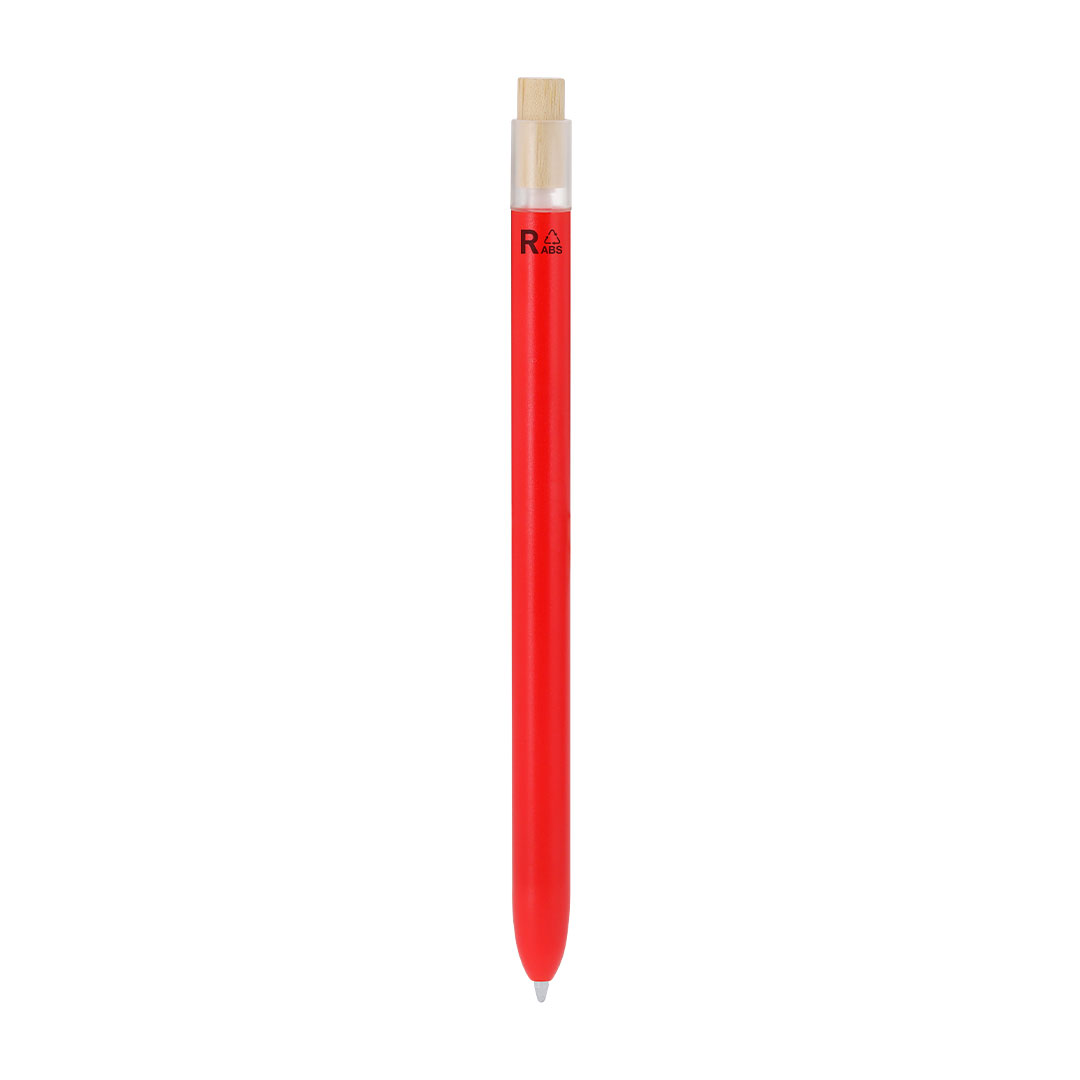Bolígrafo personalizado Pelnak de RABS reciclable con pulsador de bambú - Oficina - Regalo Promocional Personalizado - vista alternativa