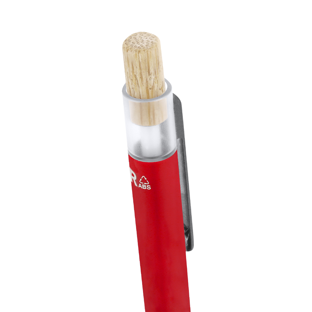 Bolígrafo personalizado Pelnak de RABS reciclable con pulsador de bambú - Oficina - Regalo Promocional Personalizado - imagen 3