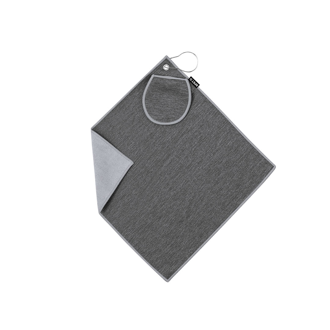 Toalla de golf personalizada Canrock de RPET doble textura con bolsillo - Toallas personalizadas - Regalo Promocional Personalizado - vista alternativa