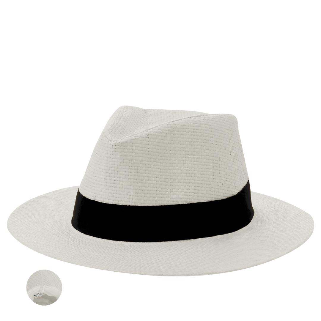 Sombrero de paja personalizado Klesnap con cinta negra - Verano - Regalo Promocional Personalizado
