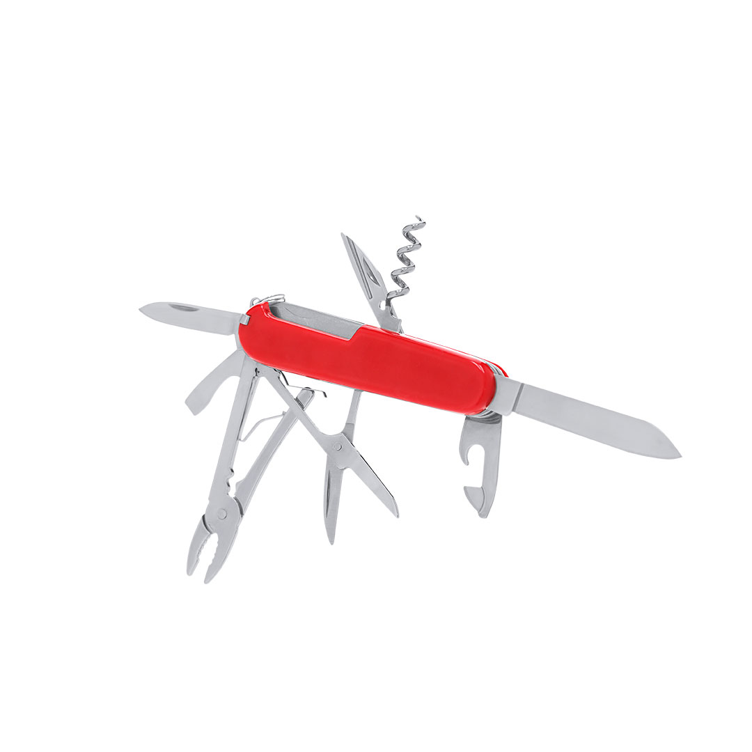 Navaja multiusos personalizada Texwol de acero inox con alicates