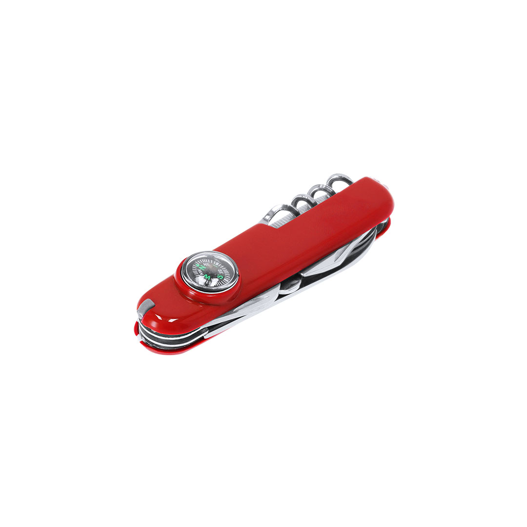 Navaja multiusos personalizada Mixtil de acero inox con brújula - Navajas personalizadas - Regalo Promocional Personalizado - vista alternativa