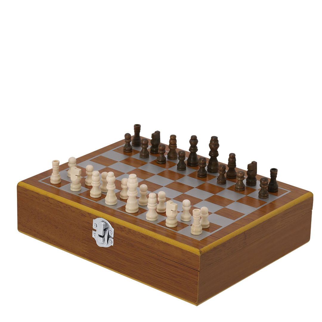 Set de petaca personalizado Fleet de madera con tablero de ajedrez - Otros accesorios cocina - Regalo Promocional Personalizado - imagen 4