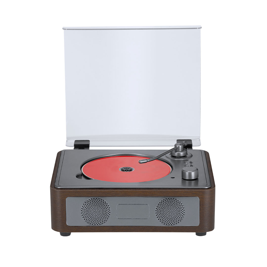Reproductor CD personalizado Hopson retro de madera con Bluetooth 5.3 - Tecnología - Regalo Promocional Personalizado - vista alternativa