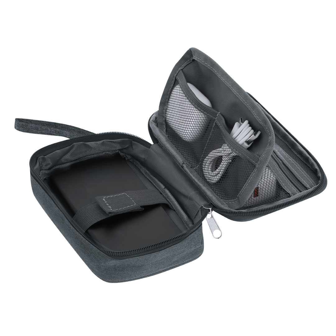 Estuche organizador personalizado Zimmer de RPET 600D con velcro - Tecnología - Regalo Promocional Personalizado - imagen 3