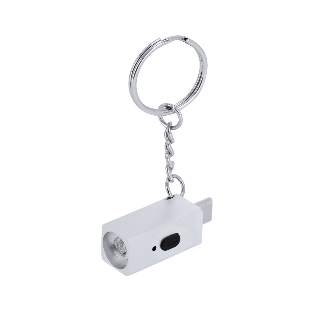 Encendedor eléctrico personalizado Llavero Parris tipo C aluminio