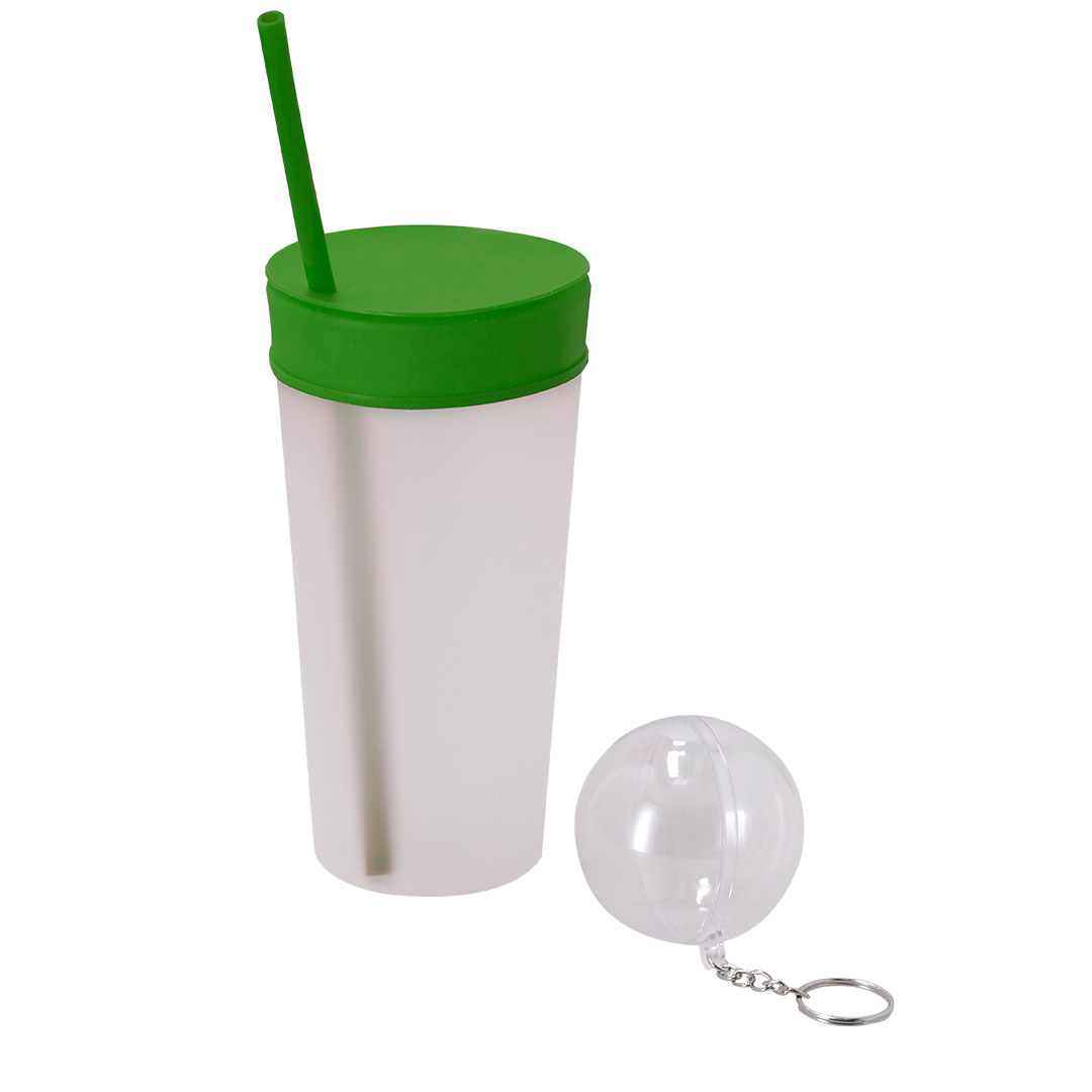 Cubrevasos personalizado Mika de silicona con pajita en estuche llavero - Otros accesorios cocina - Regalo Promocional Personalizado - vista alternativa