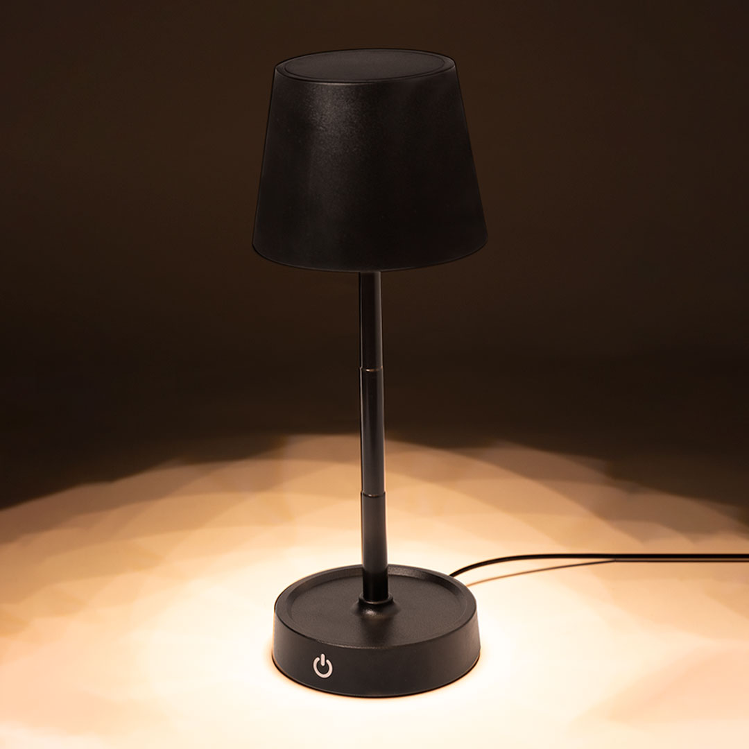 Lámpara personalizada Kirsten de diseño negro con regulación táctil - Tecnología - Regalo Promocional Personalizado - imagen 3