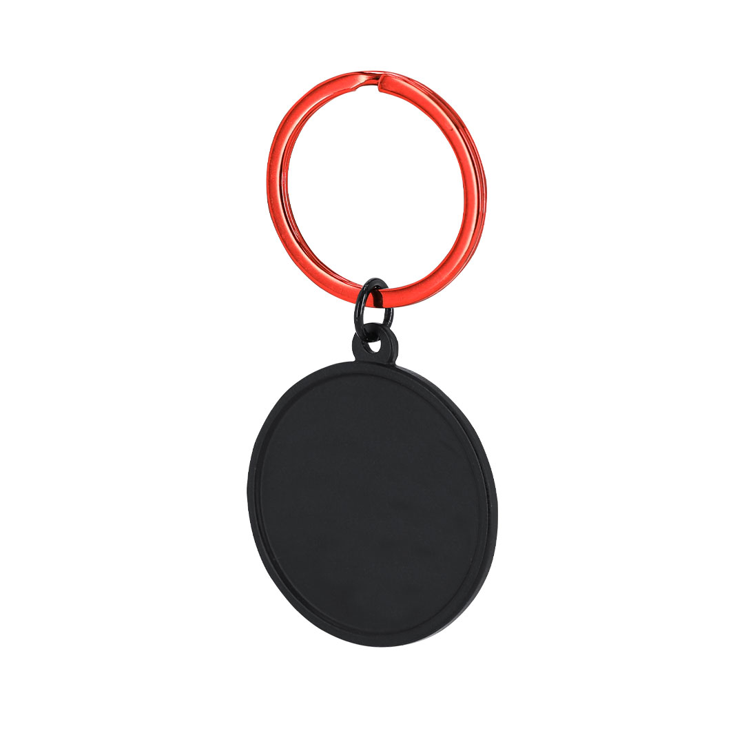 Llavero personalizado Klapson de aluminio negro con efecto espejo