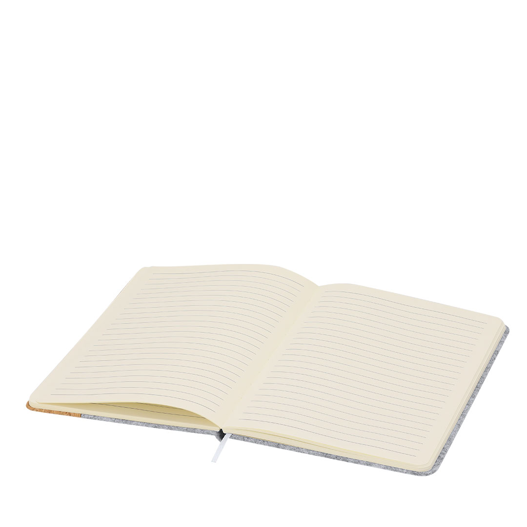 Bloc de notas personalizado Driscol en fieltro RPET y corcho con distintivo RFELT - Oficina - Regalo Promocional Personalizado - imagen 3