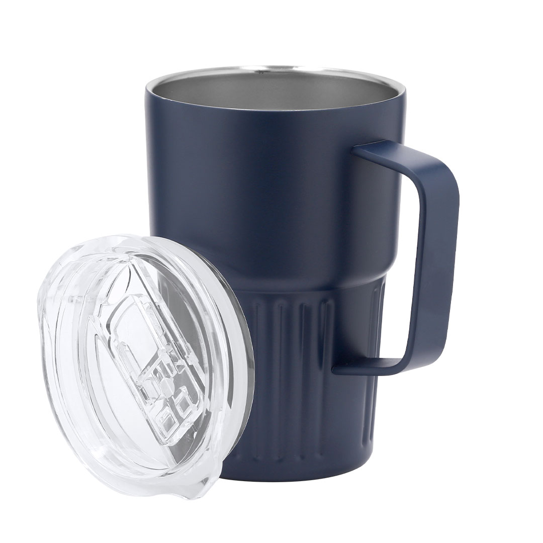 Taza térmica personalizada Finbar de acero inox reciclado biselado de 400ml - Tazas y vasos personalizados - Regalo Promocional Personalizado - vista alternativa