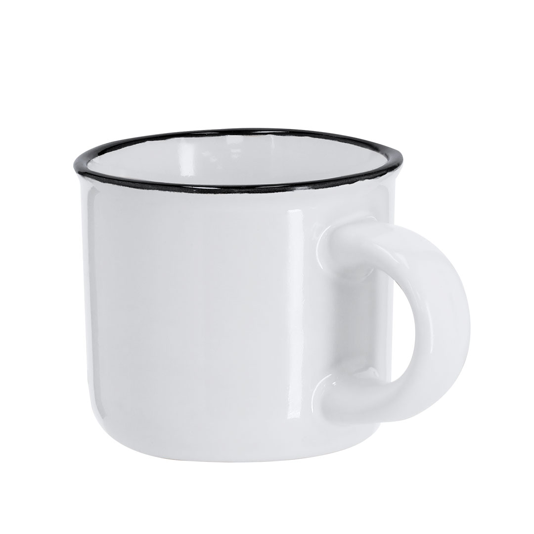 Taza sublimación personalizada Monbeik de cerámica mini de 85ml vintage bicolor