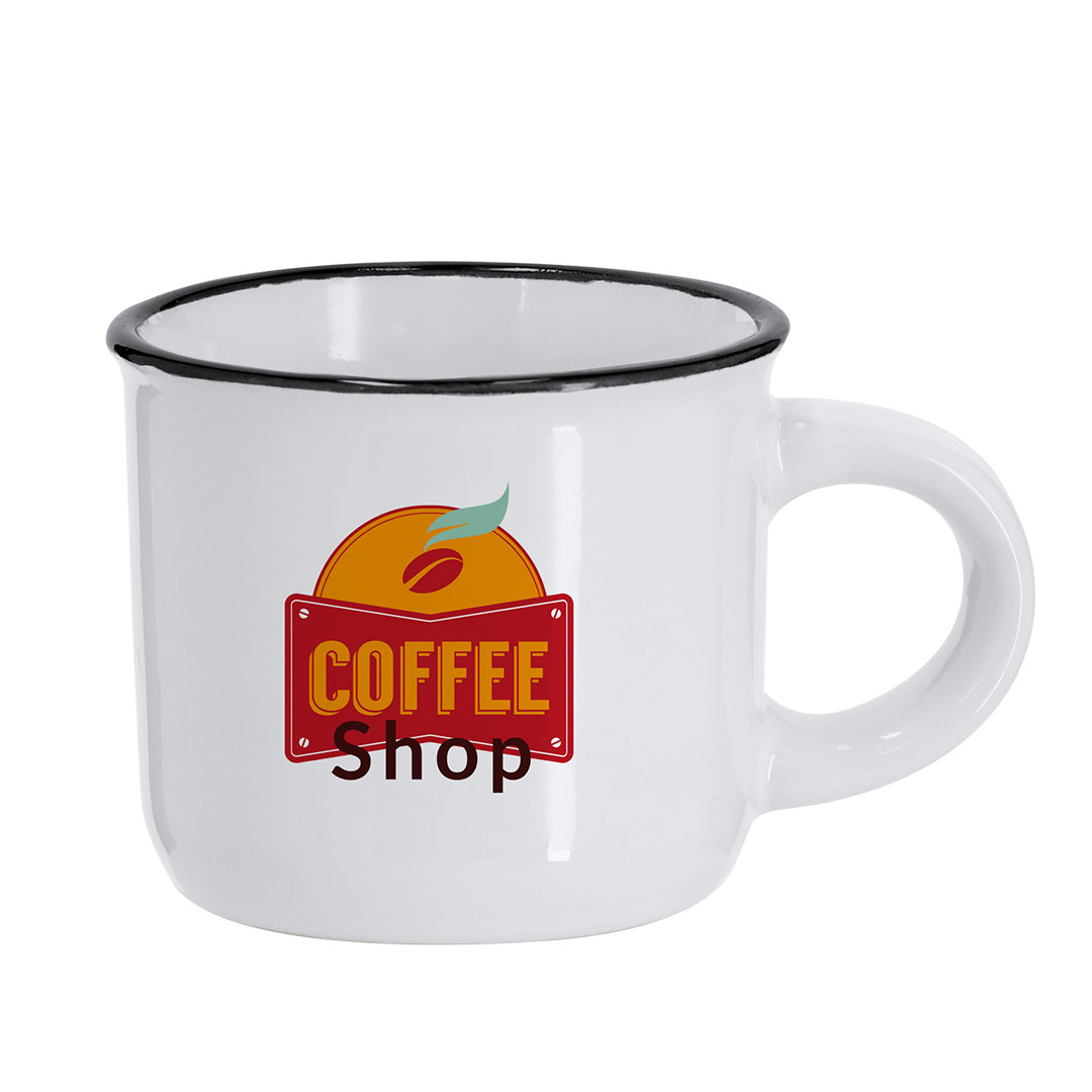 Taza sublimación personalizada Monbeik de cerámica mini de 85ml vintage bicolor - Tazas y vasos personalizados - Regalo Promocional Personalizado - vista alternativa