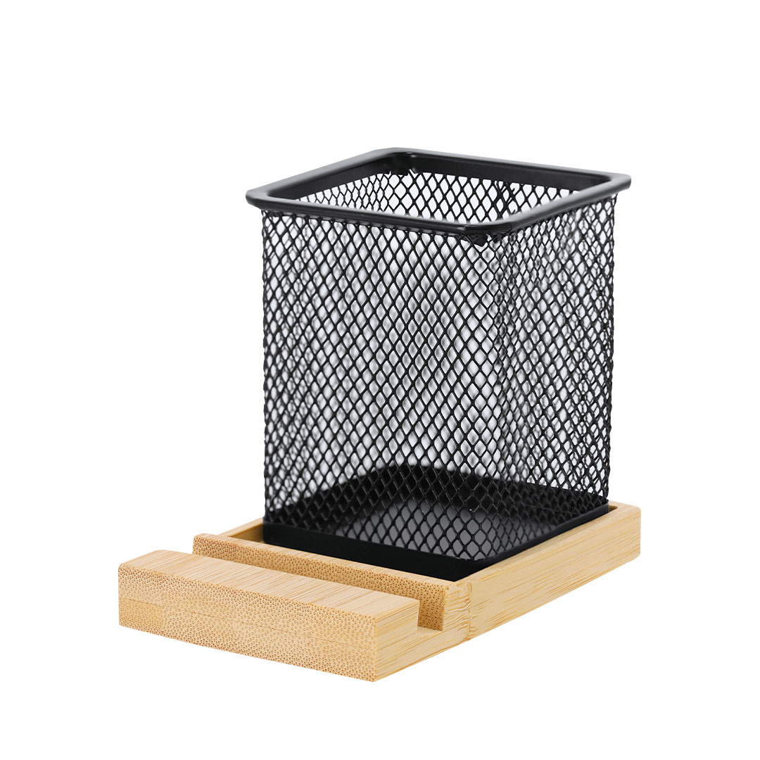 Lapicero soporte personalizado Manish de bambú con malla metálica - Tecnología - Regalo Promocional Personalizado - imagen 4