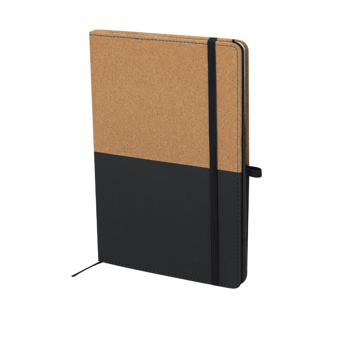 Bloc de notas personalizado con soporte Suttony de PU reciclado y corcho