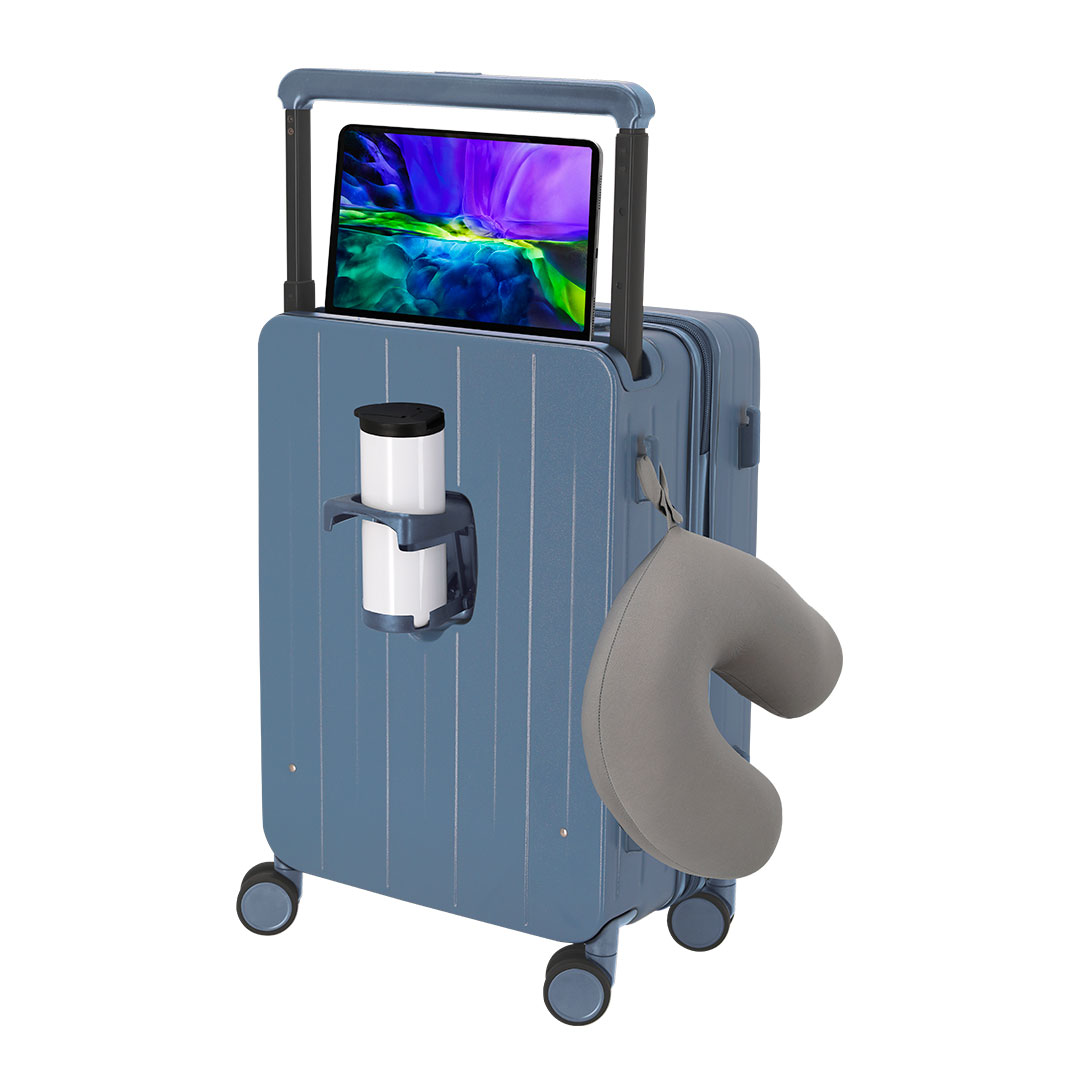 Trolley personalizado Corbin de ABS rígido con 4 ruedas giratorias - Viaje - Regalo Promocional Personalizado - vista alternativa
