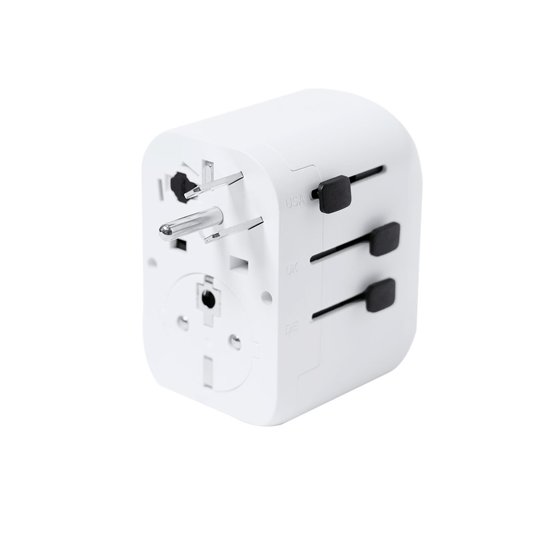 Adaptador Enchufes Wando con diseño compacto - Viaje - Regalo Promocional Personalizado - vista alternativa